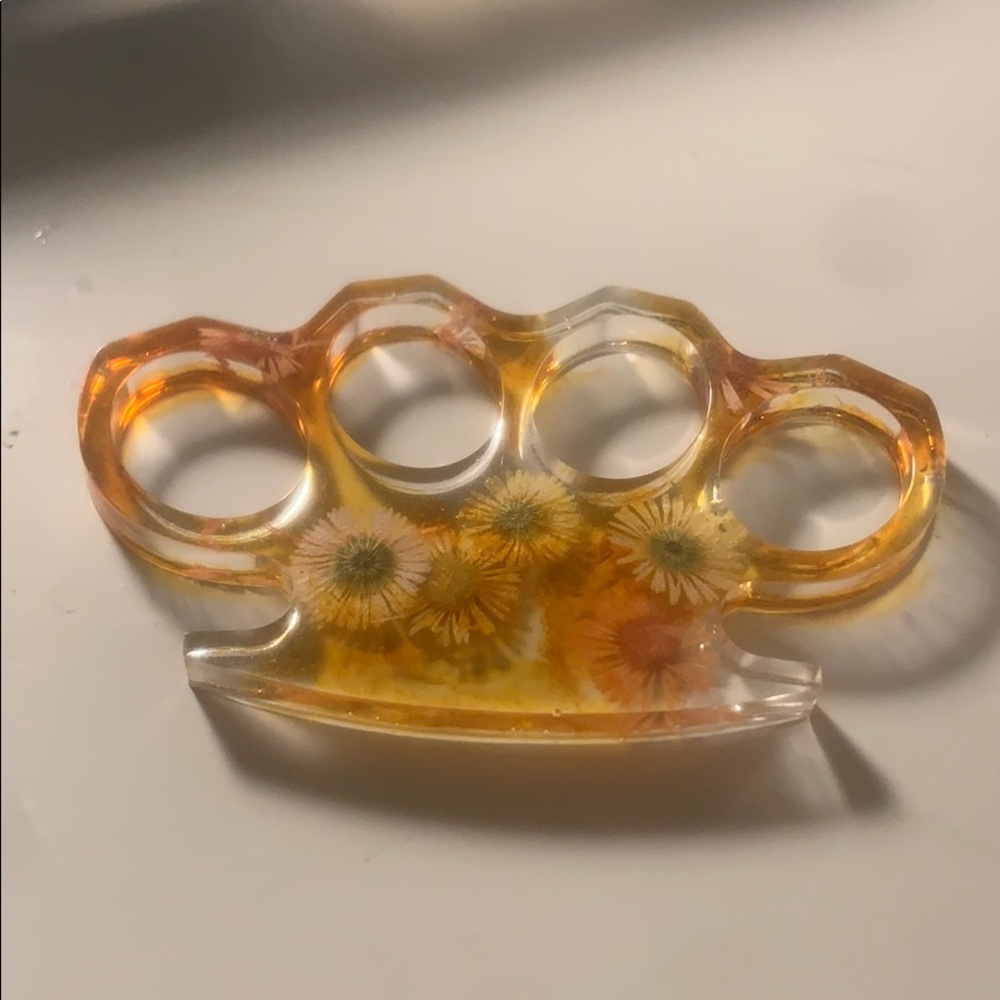 Self defense Keychain! Yellow flowers 🌼